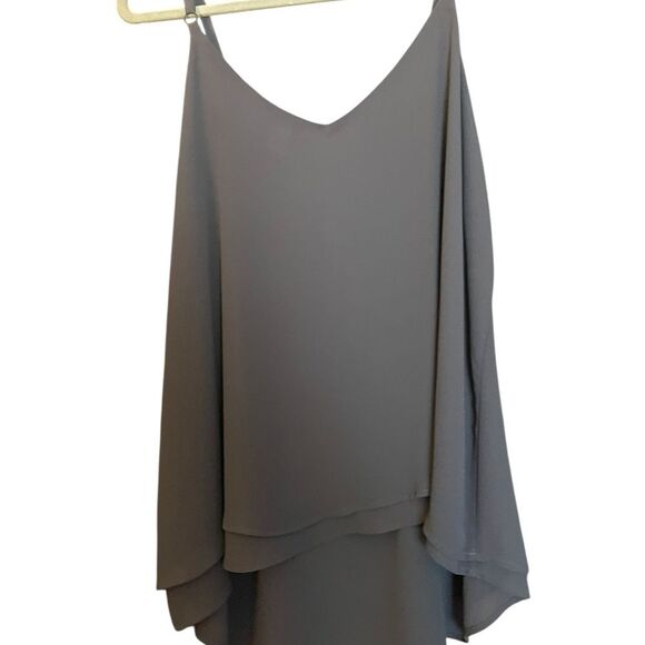 Torrid Women's Dark Grey Lace Up Spaghetti Strap Tank - Picture 3 of 3